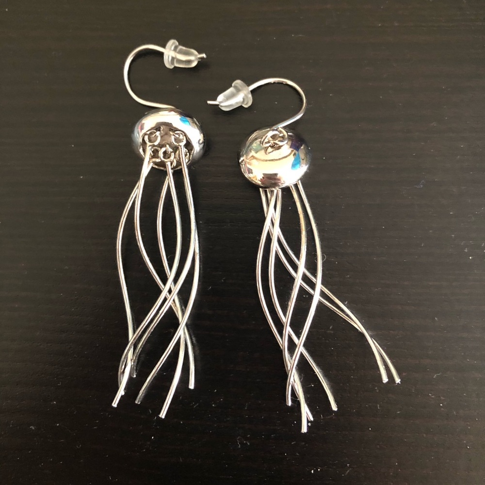 Silver Jellyfish Earrings